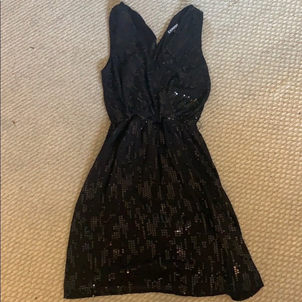 Black sequin dress